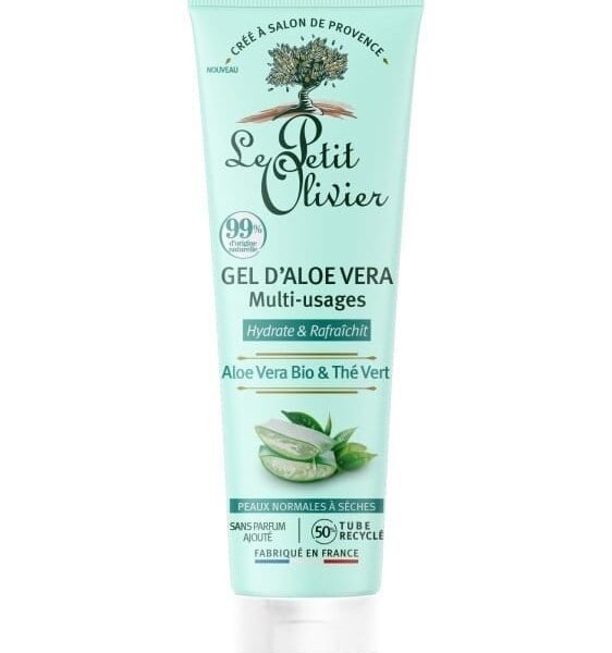 LE PETIT OLIVIER GEL D’ALOE VERA MULTI-USAGES ALOE VERA BIO & THÉ VERT 150ML