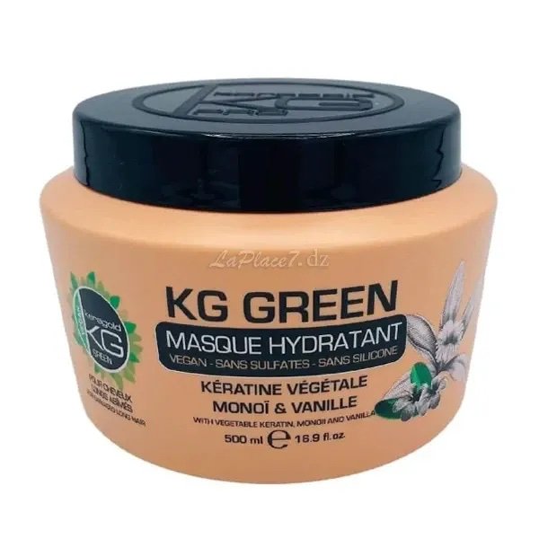 Masque professionnel hydratant KG Green à la keratine végétale monoi et vanille