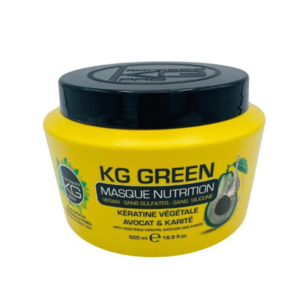Masque nutrition KG Green à la kératine végétale Avocat et Karité