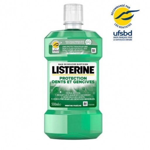 BAIN DE BOUCHE LISTERINE 500ML PROTECTION DENTS ET GENCIVES