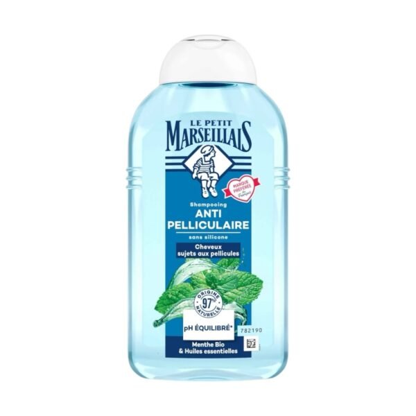Shampooing Anti-Pelliculaire À La Menthe Bio Et Aux Huiles Essentielles 250ml le petit marseillais