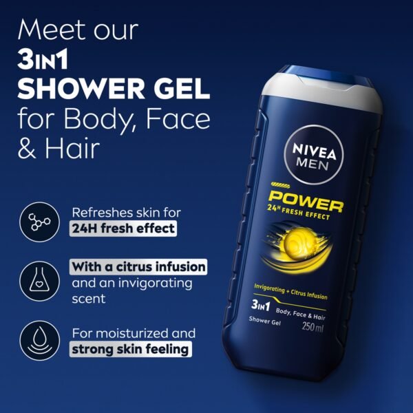 Nivea gel douche 250ml power