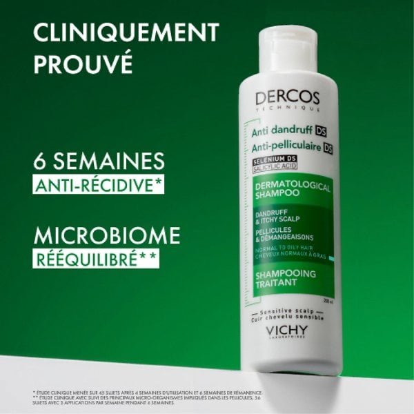 DERCOS
SHAMPOOING ANTI-PELLICULAIRE DS - CHEVEUX NORMAUX À GRAS