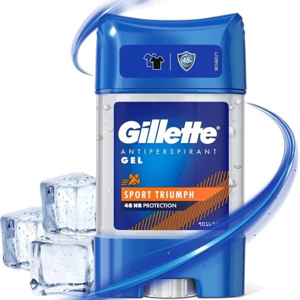Gillette Stick gel transparent anti-transpirant pour hommes, Protection invisible contre la transpiration et les odeurs pendant 48 heures