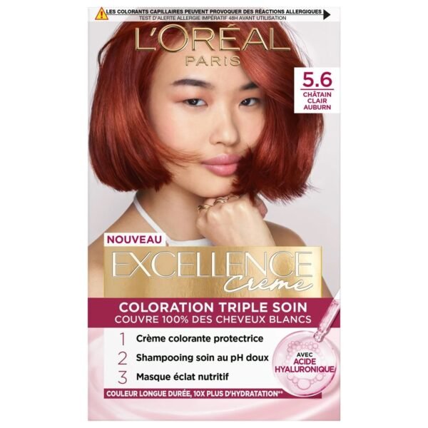 Teinte Coloration 5. 6 Châtain Clair Auburn Excellence Crème L'OREAL PARIS