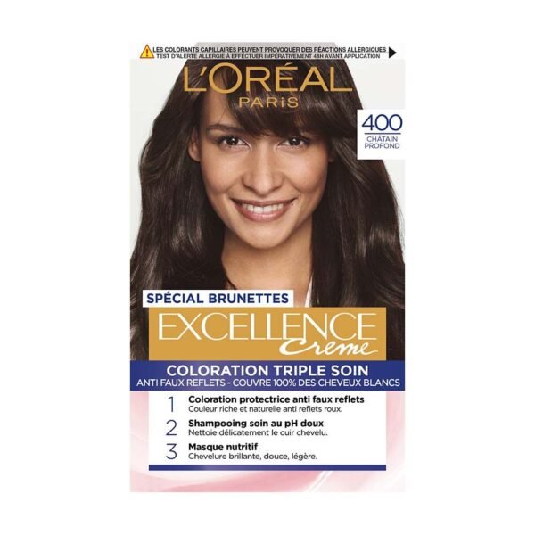 Teinte excellence 400 chatin profond l’oreal paris