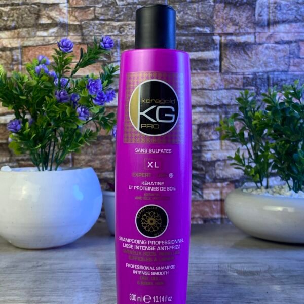 KERAGOLD SHAMPOOING PROFESSIONNEL LISSE INTENSE ANTI-FRIZZZ KÉRATINE ET PROTÉINE DE SOIE 300ML