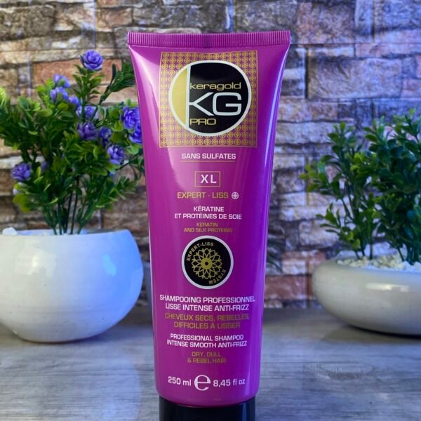 KERAGOLD SHAMPOOING PROFESSIONNEL LISSE INTENSE ANTI-FRIZZZ KÉRATINE ET PROTÉINE DE SOIE 250ML