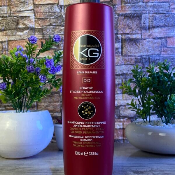 KERAGOLD SHAMPOOING PROFESSIONNEL APRÈS TRAITEMENT KÉRATINE ET ACIDE HYALURONIQUE 1000ML