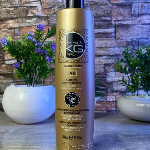 KERAGOLD SHAMPOOING PROFESSIONNEL RÉGÉNÉRANT KÉRATINE ET EXTRAIT D’AIL 500ML